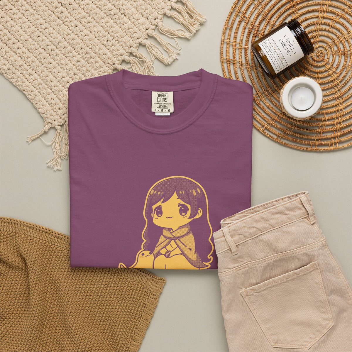 Selkie · “Land legs, sea heart.” — Garment-Dyed One-Ink Tee