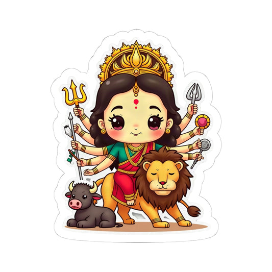 Durga: Serene in the Midst of Battle — Sticker
