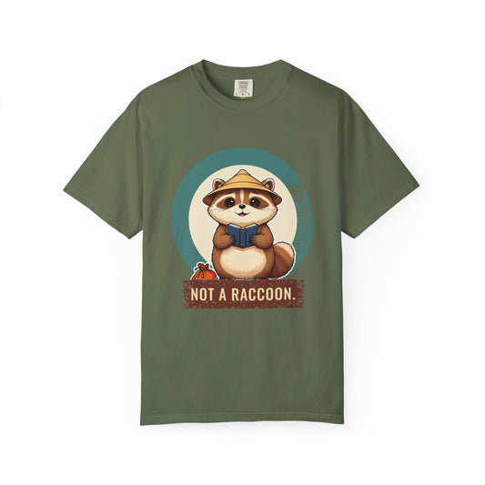 Tanuki: Lucky Greeter at the Shop Door — Garment-Dyed T-Shirt