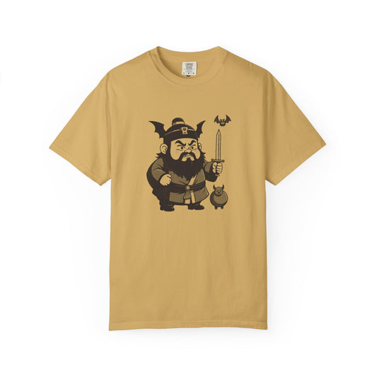 Zhong Kui: Bringer of the Five Blessings — Garment-Dyed One-Ink Tee