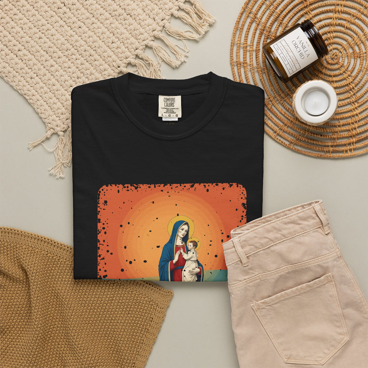 The Virgin Mary · “Ask your mother.” — Garment-Dyed T-Shirt