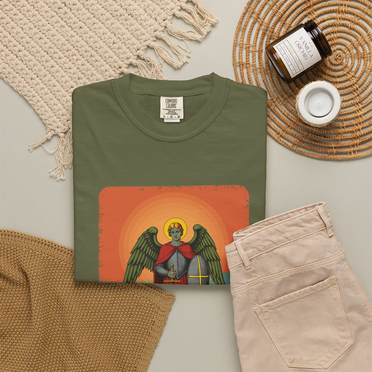 St Michael the Archangel: Chief Commander of Heaven — Garment-Dyed T-Shirt