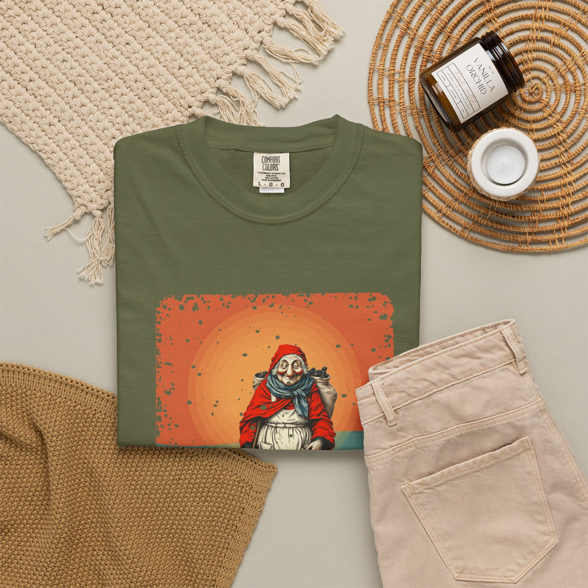 La Befana · “Sweep the old year out.” — Garment-Dyed T-Shirt