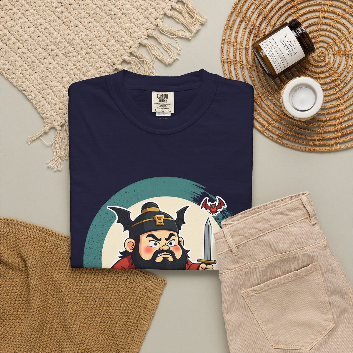 Zhong Kui: Bringer of the Five Blessings — Garment-Dyed T-Shirt