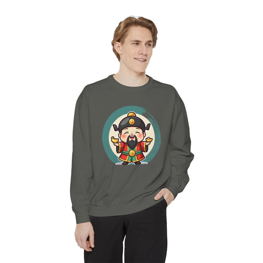Caishen: Inviting Wealth and Treasure — Garment-Dyed Sweatshirt