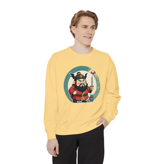 Zhong Kui: Bringer of the Five Blessings — Garment-Dyed Sweatshirt
