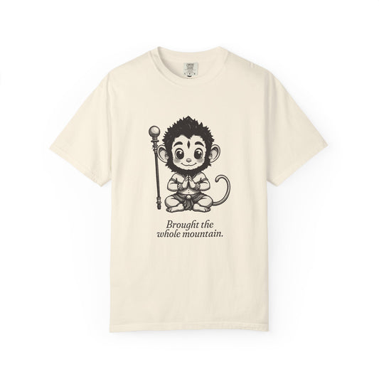 Hanuman · “Brought the whole mountain.” — Garment-Dyed One-Ink Tee