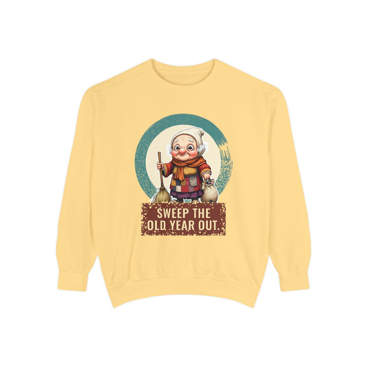 La Befana: Sweeper of the Old Year — Garment-Dyed Sweatshirt