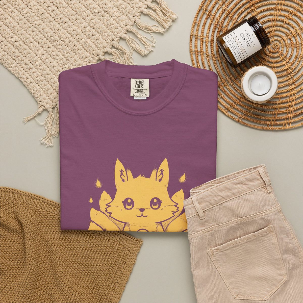 Kitsune · “Fox wedding weather.” — Garment-Dyed One-Ink Tee
