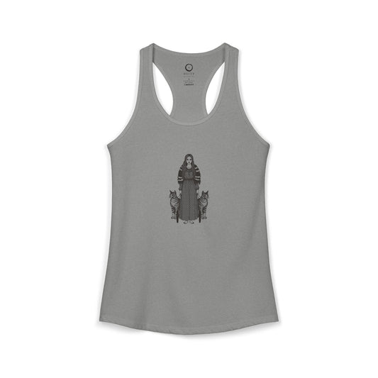 Freyja: Lender of the Falcon Cloak — Women's Racerback Tank