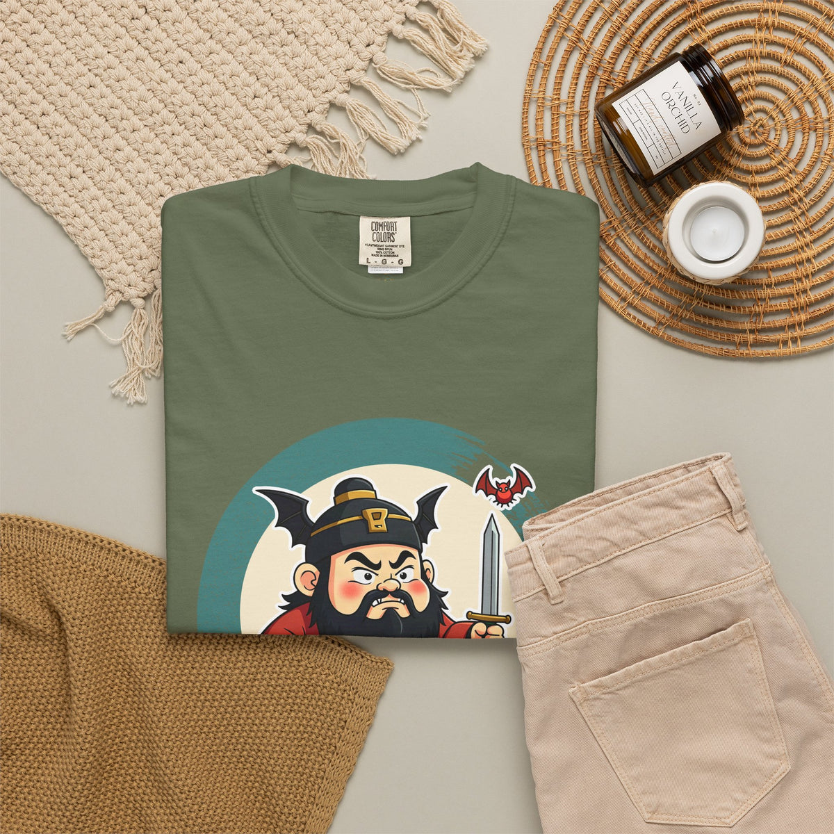 Zhong Kui: Bringer of the Five Blessings — Garment-Dyed T-Shirt