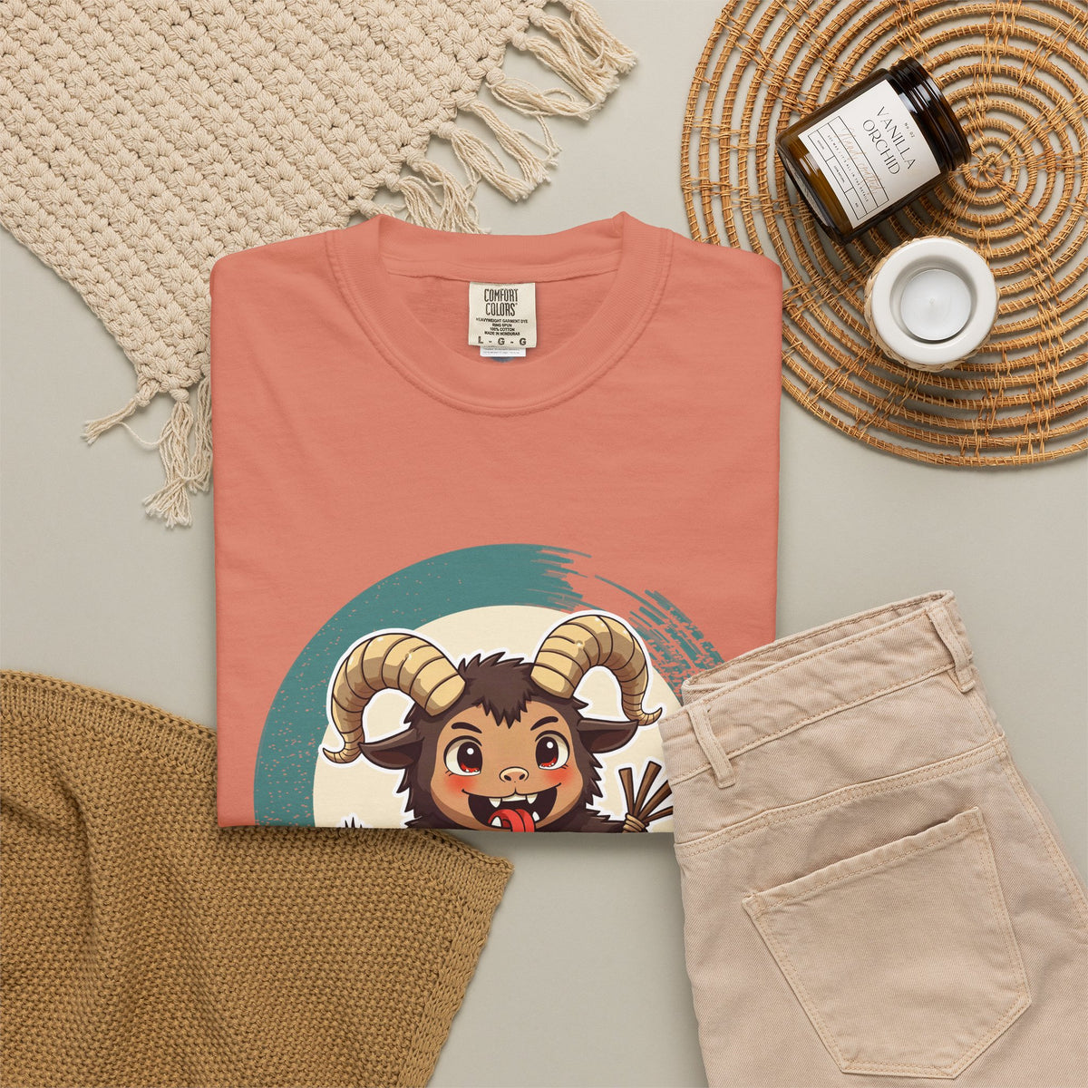 Krampus · “Mostly good this year.” — Garment-Dyed T-Shirt