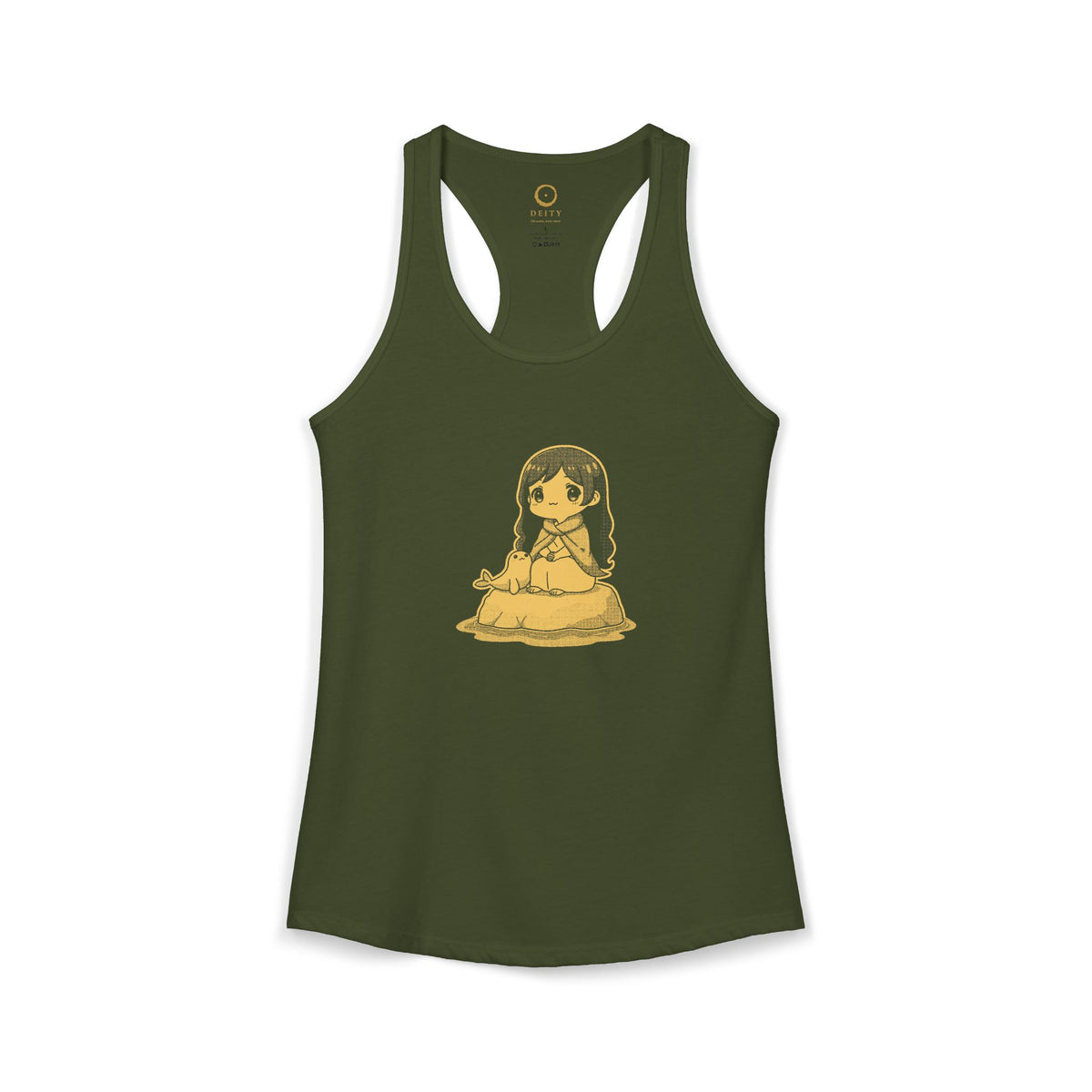 Selkie: Grey Selkie of Sule Skerry — Women's Racerback Tank
