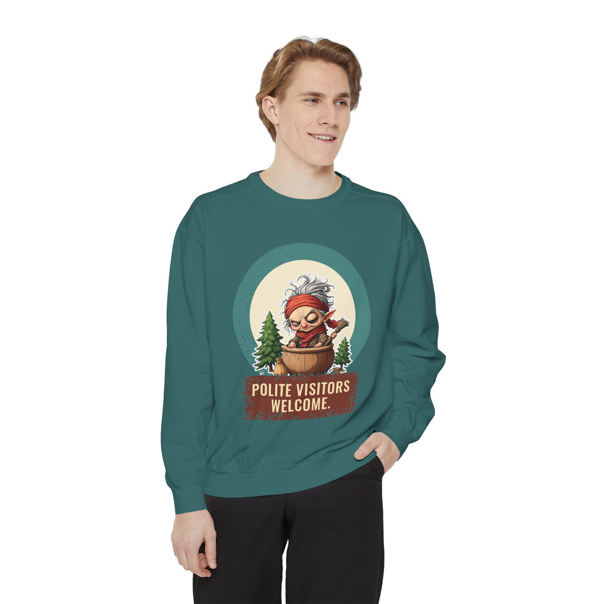 Baba Yaga: Grandmother Witch — Garment-Dyed Sweatshirt