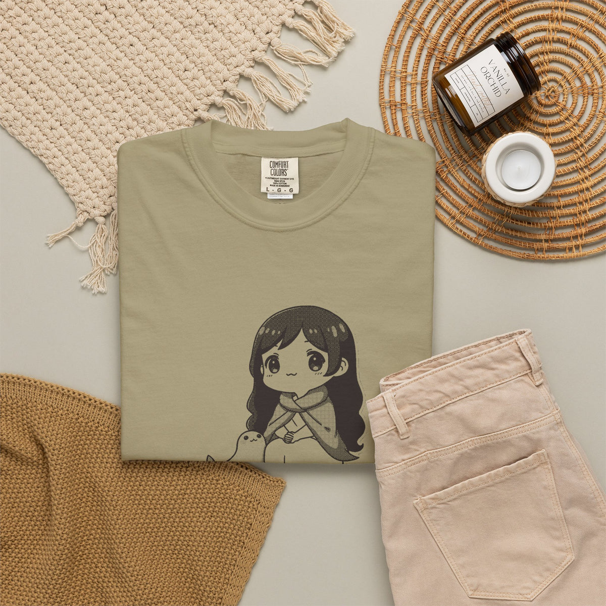 Selkie · “Land legs, sea heart.” — Garment-Dyed One-Ink Tee