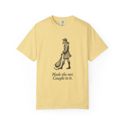 Loki: Maker of the First Net — Garment-Dyed One-Ink Tee