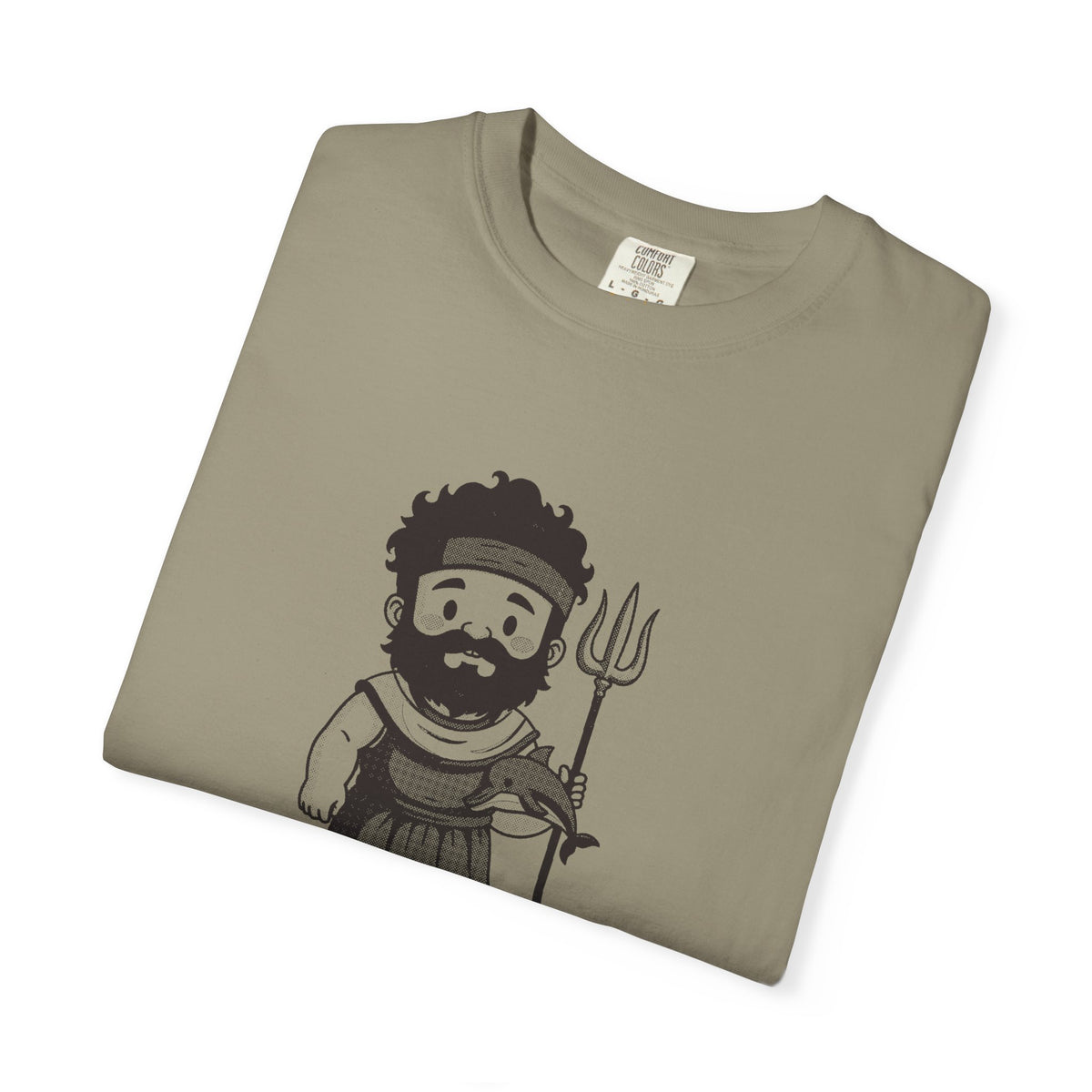Poseidon · “He got the sea.” — Garment-Dyed One-Ink Tee