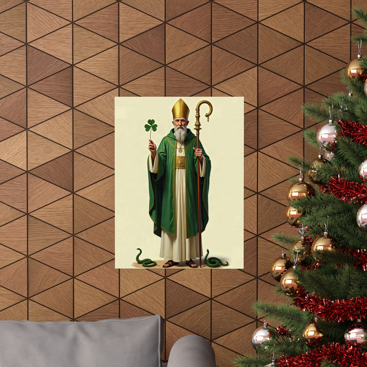 St Patrick: Three Leaves, One God — Art Print