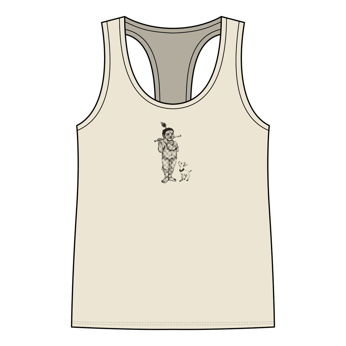 Krishna: Protector of Cows — Women's Racerback Tank