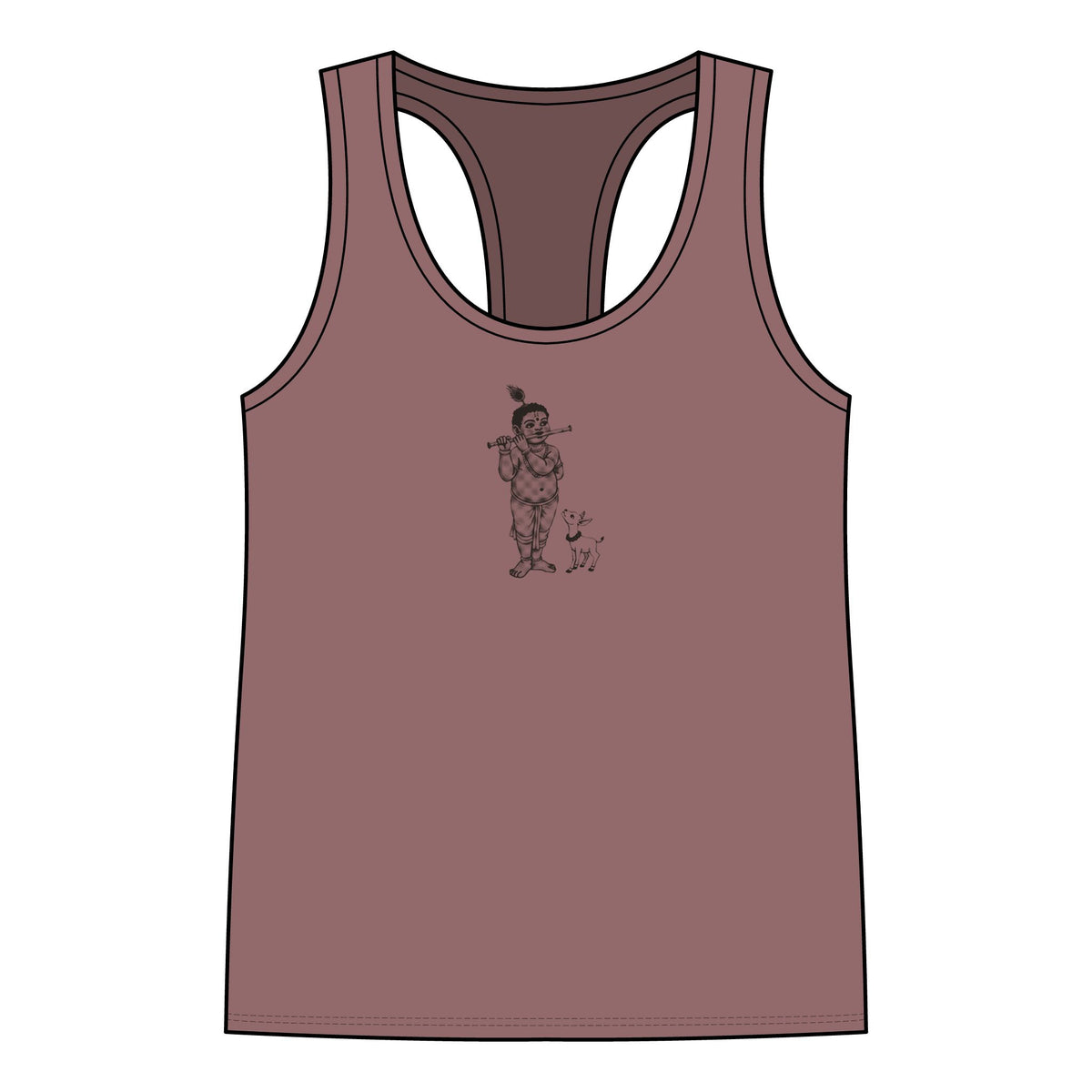 Krishna: Protector of Cows — Women's Racerback Tank