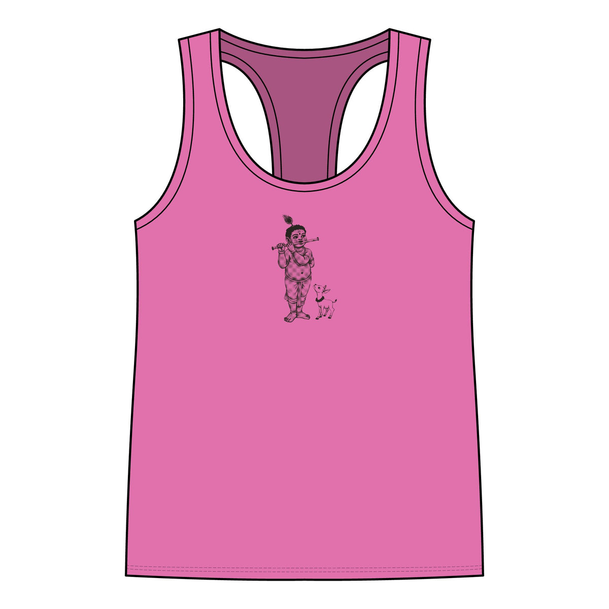 Krishna: Protector of Cows — Women's Racerback Tank