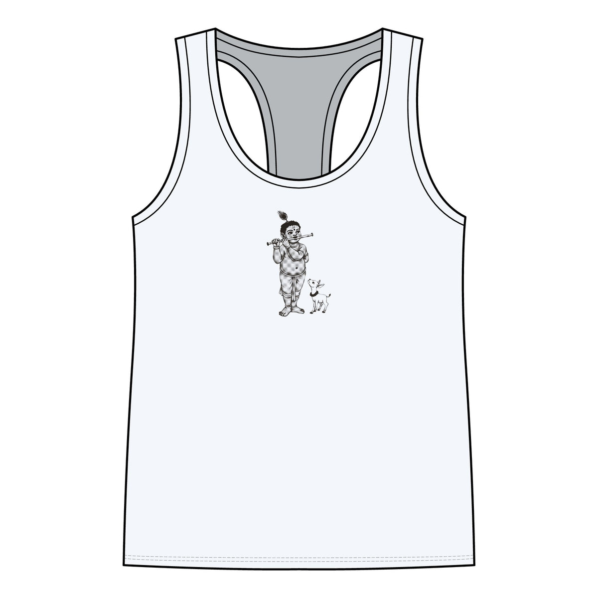Krishna: Protector of Cows — Women's Racerback Tank