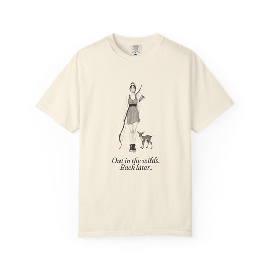 Artemis: Agrotera, the Huntress of the Wilds — Garment-Dyed One-Ink Tee
