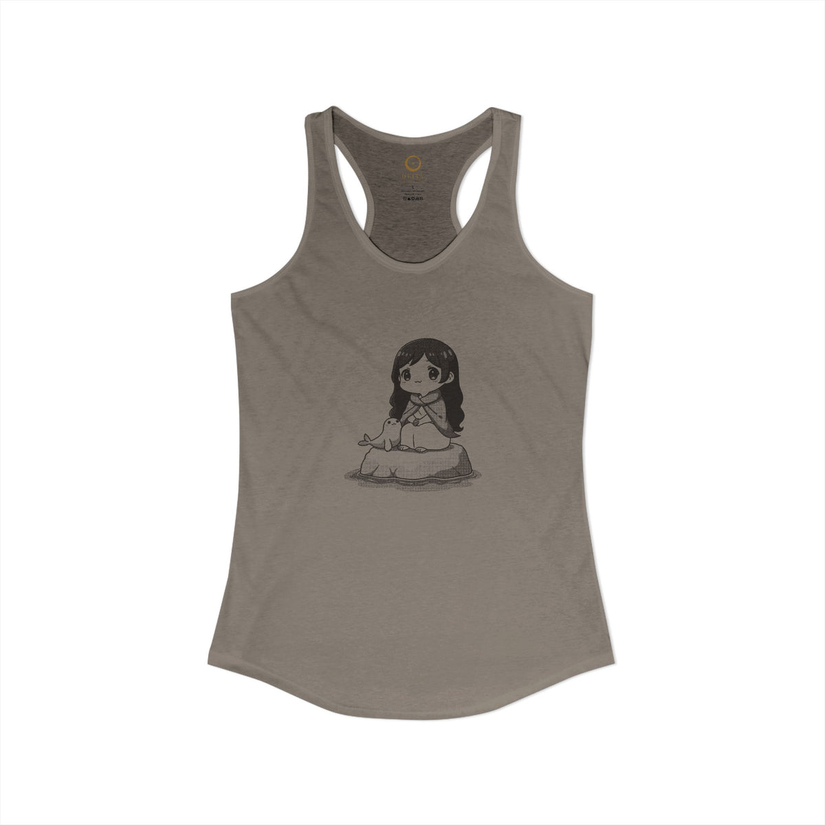 Selkie: Grey Selkie of Sule Skerry — Women's Racerback Tank