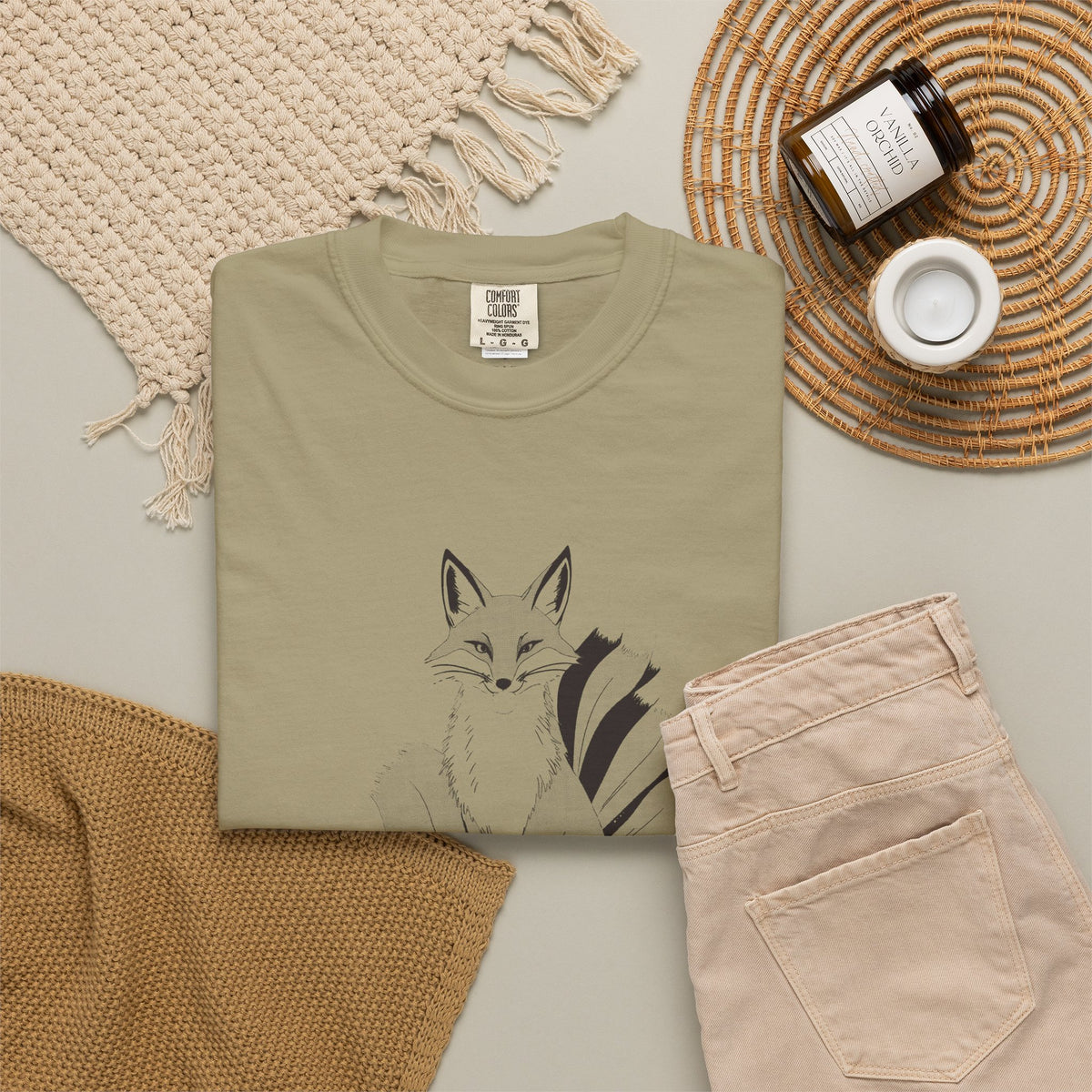 Kitsune · “Fox wedding weather.” — Garment-Dyed One-Ink Tee