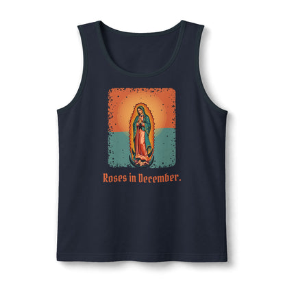 Our Lady of Guadalupe: Roses in the Tilma — Unisex Muscle Tank