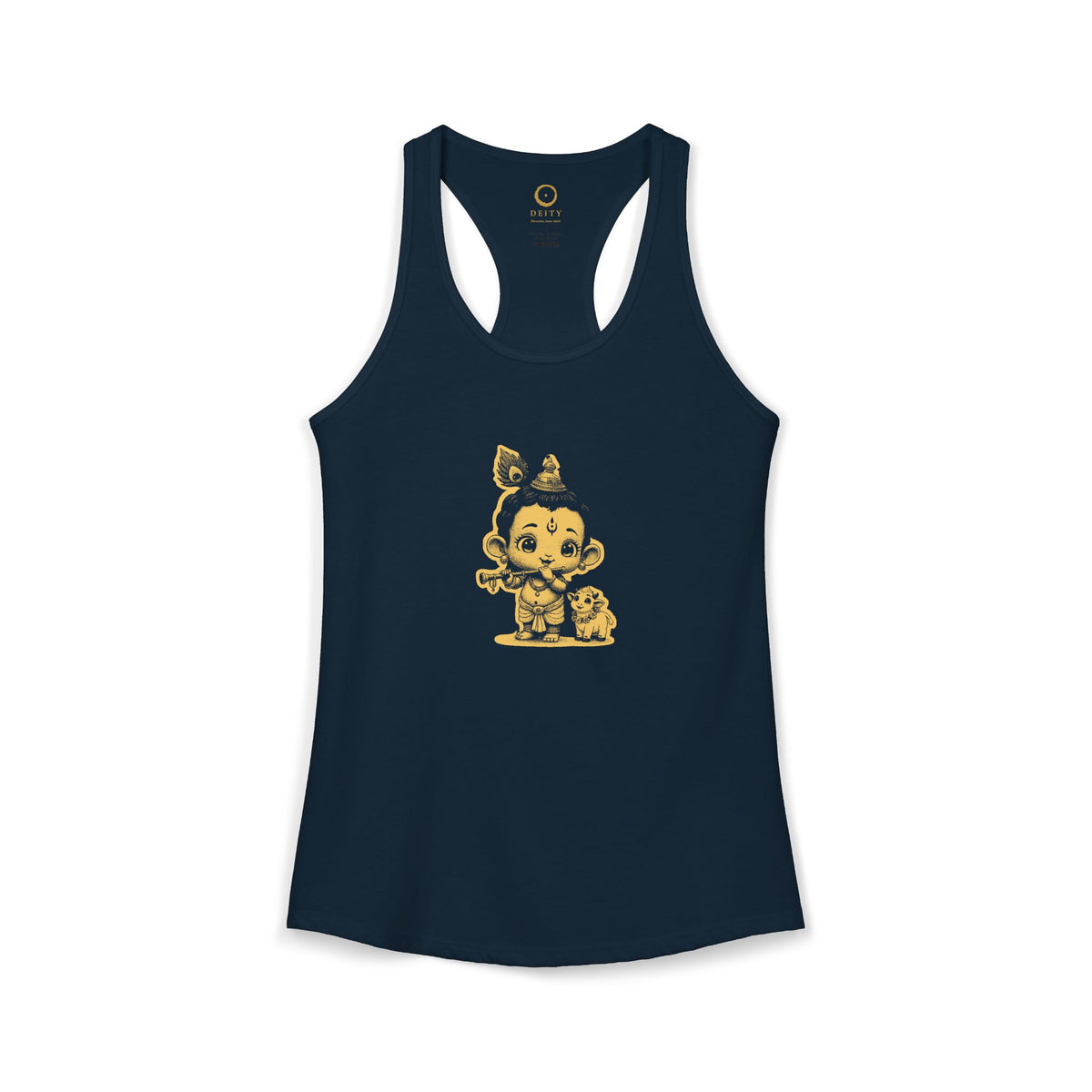 Krishna: Holder of the Flute — Women's Racerback Tank