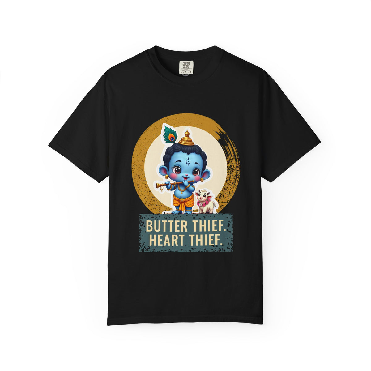 Krishna · “Butter thief. Heart thief.” — Garment-Dyed T-Shirt