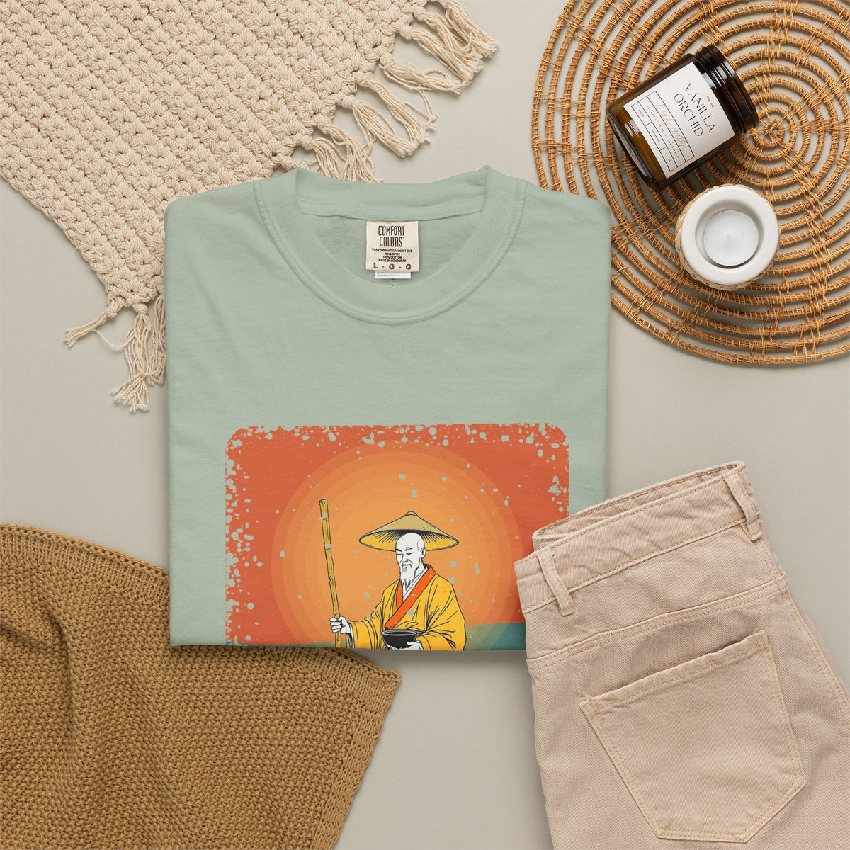 Kōbō Daishi · “Never walking alone.” — Garment-Dyed T-Shirt