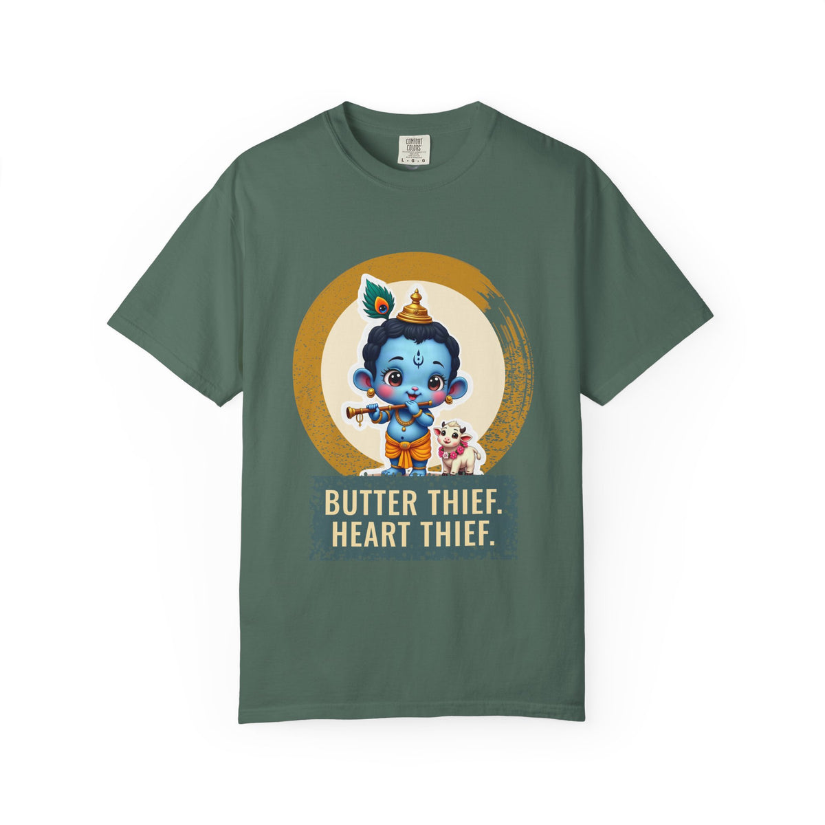 Krishna · “Butter thief. Heart thief.” — Garment-Dyed T-Shirt