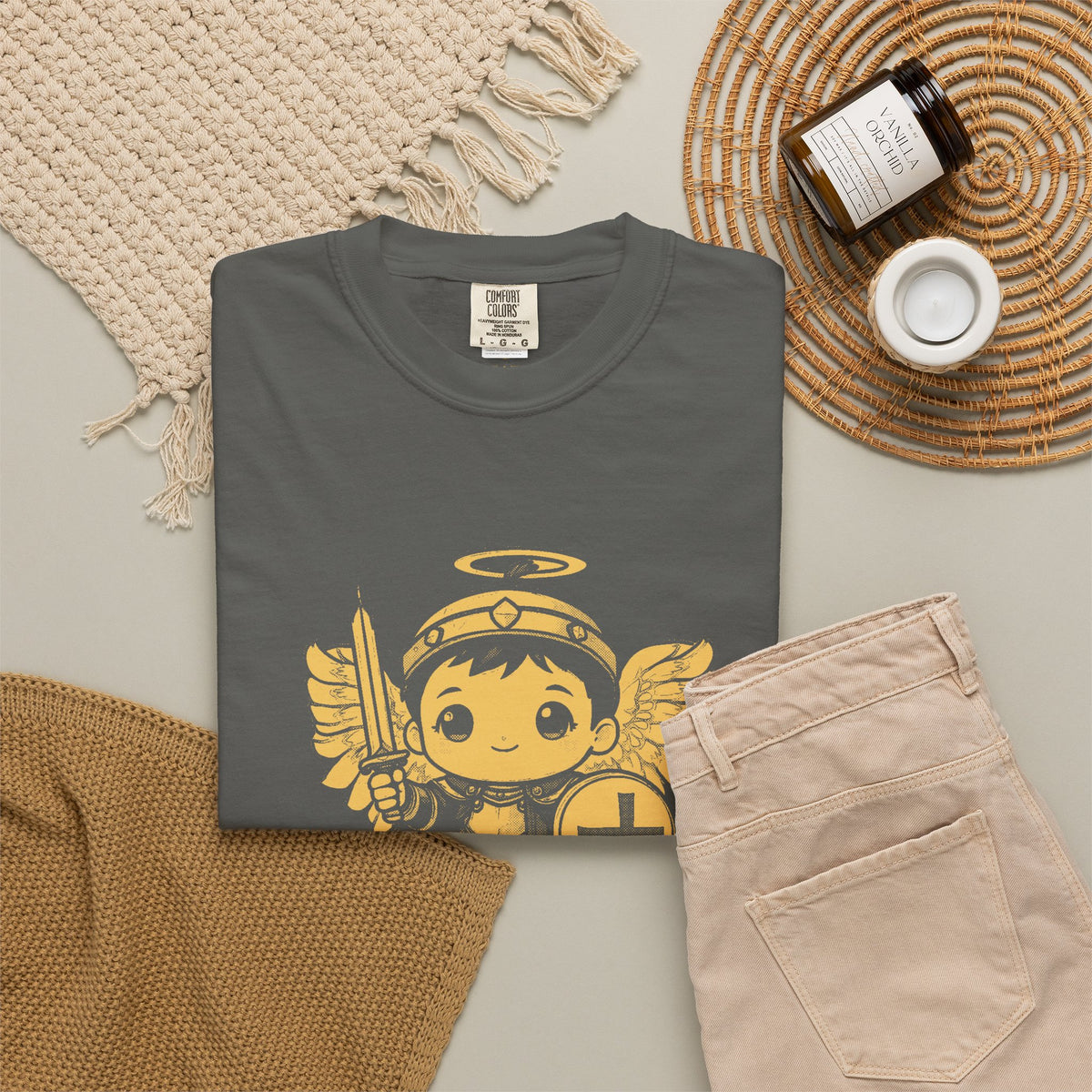 St Michael the Archangel: Prince of the Heavenly Host — Garment-Dyed One-Ink Tee