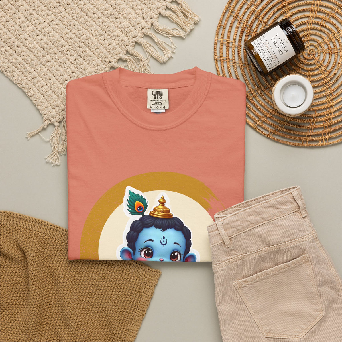 Krishna · “Butter thief. Heart thief.” — Garment-Dyed T-Shirt