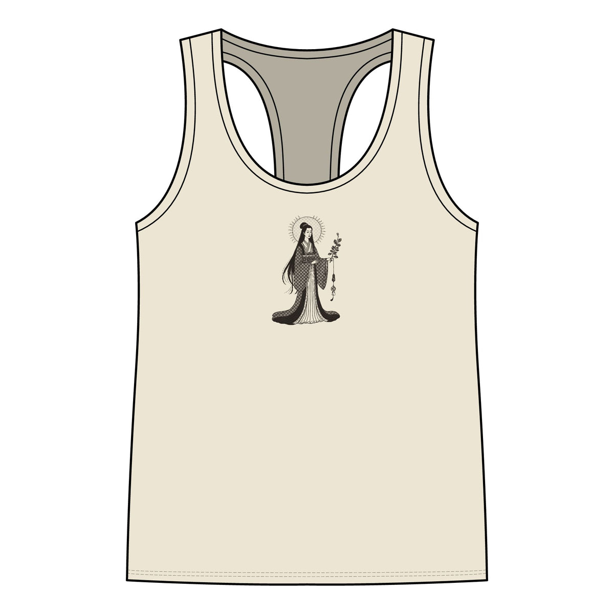 Amaterasu: She Who Shines in Heaven — Women's Racerback Tank
