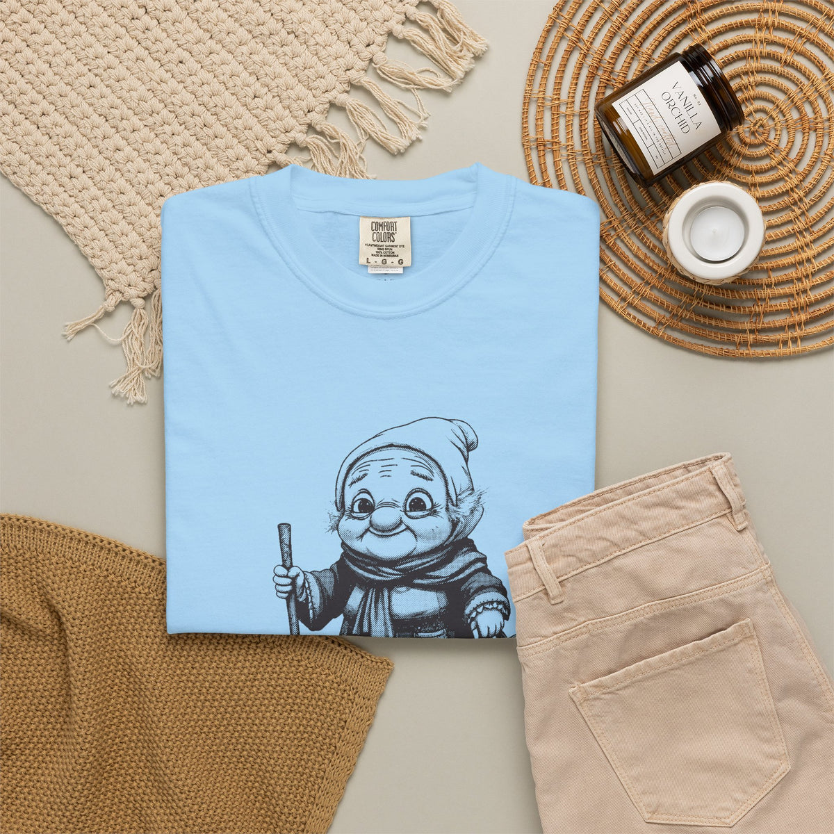 La Befana · “Sweep the old year out.” — Garment-Dyed One-Ink Tee