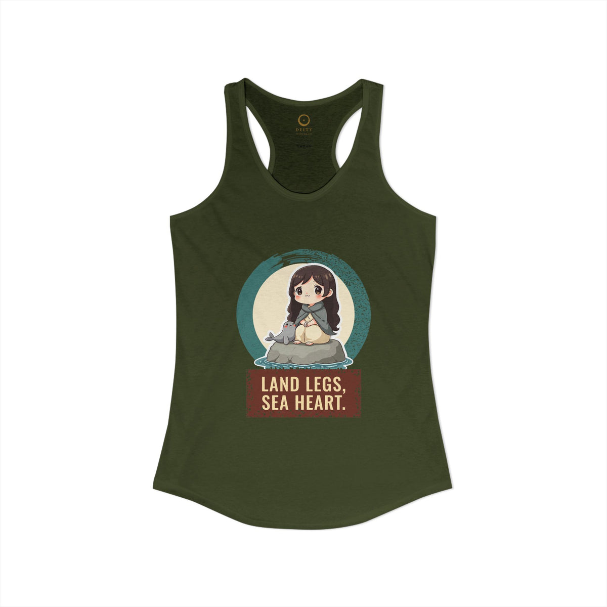 Selkie: Grey Selkie of Sule Skerry — Women's Racerback Tank