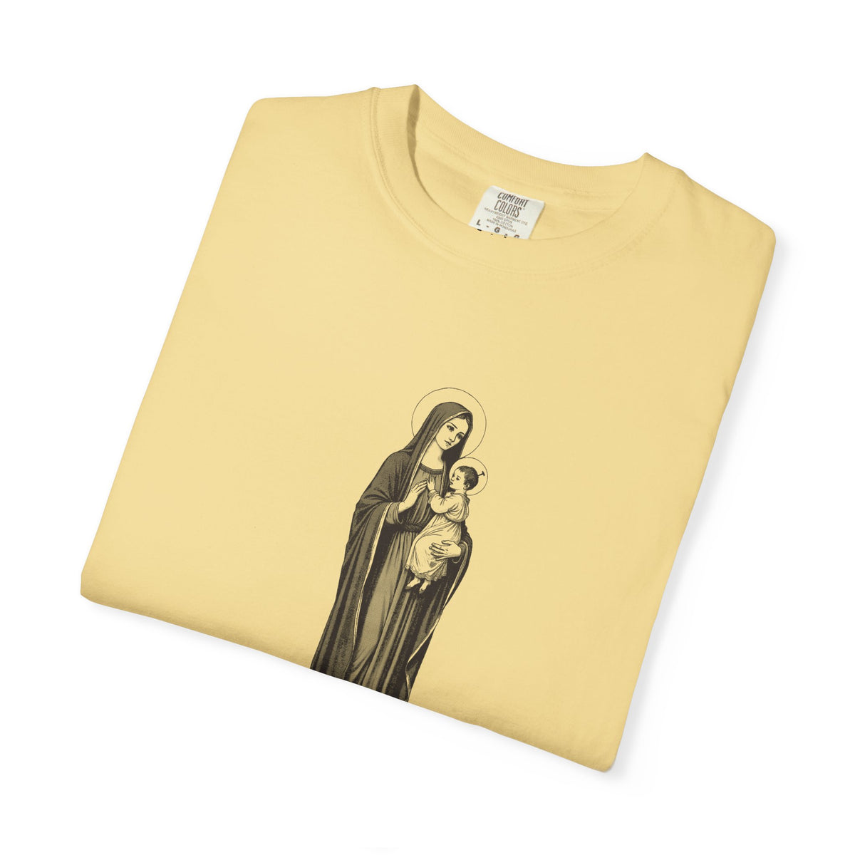 The Virgin Mary · “Ask your mother.” — Garment-Dyed One-Ink Tee