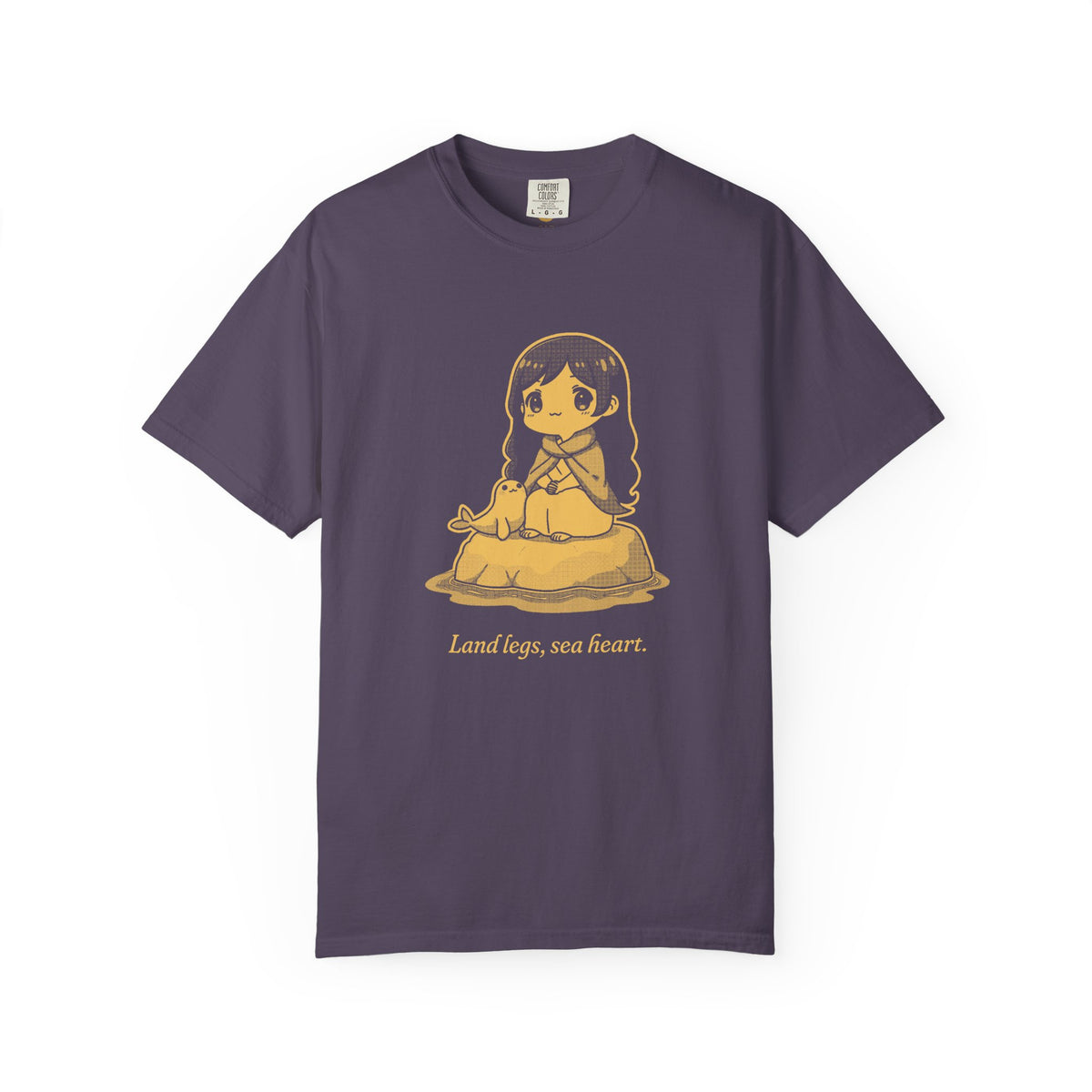 Selkie · “Land legs, sea heart.” — Garment-Dyed One-Ink Tee