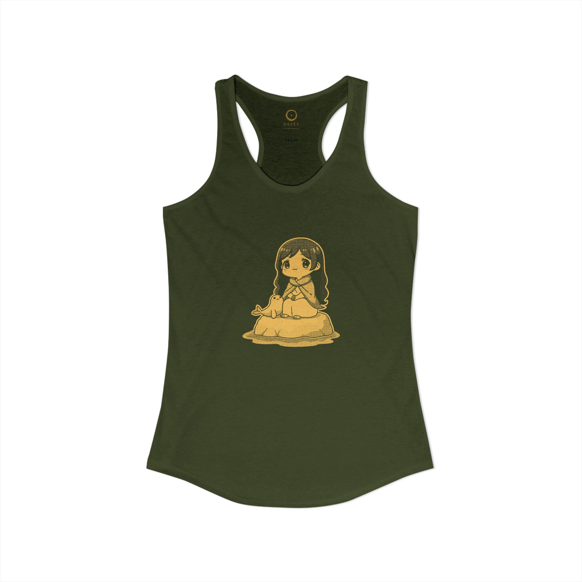 Selkie: Grey Selkie of Sule Skerry — Women's Racerback Tank