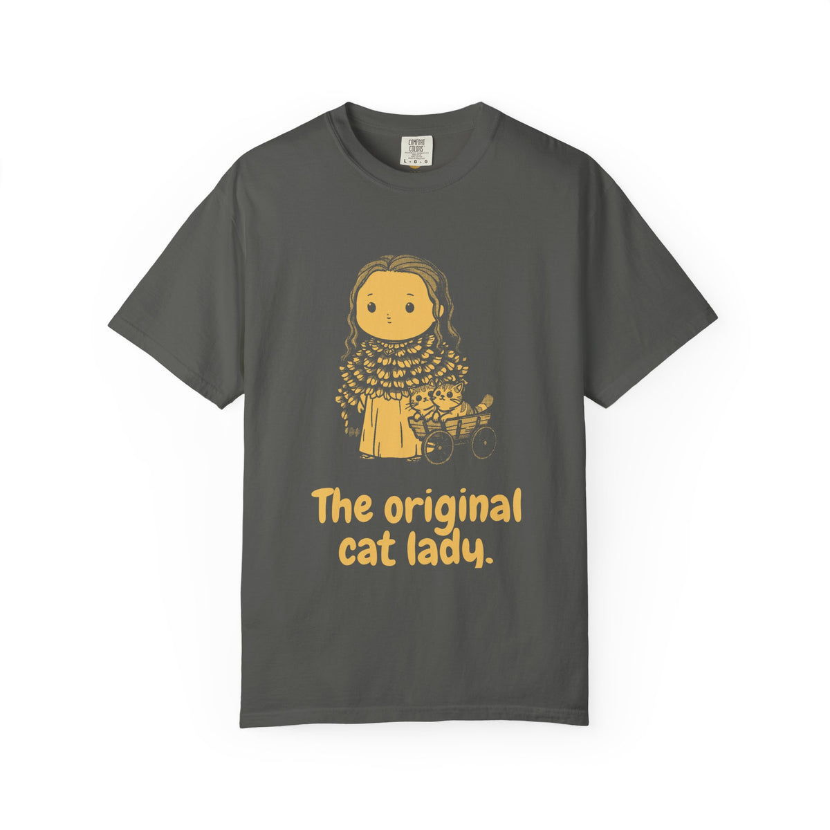 Freyja · “The original cat lady.” — Garment-Dyed One-Ink Tee