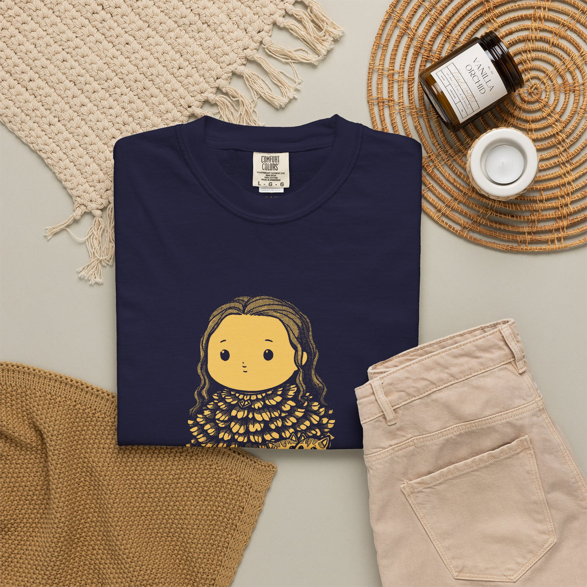 Freyja · “The original cat lady.” — Garment-Dyed One-Ink Tee