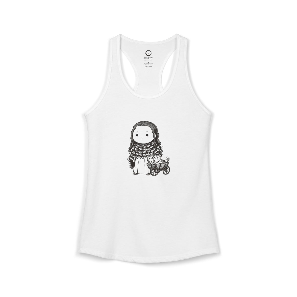 Freyja: Cats at the Reins — Women's Racerback Tank