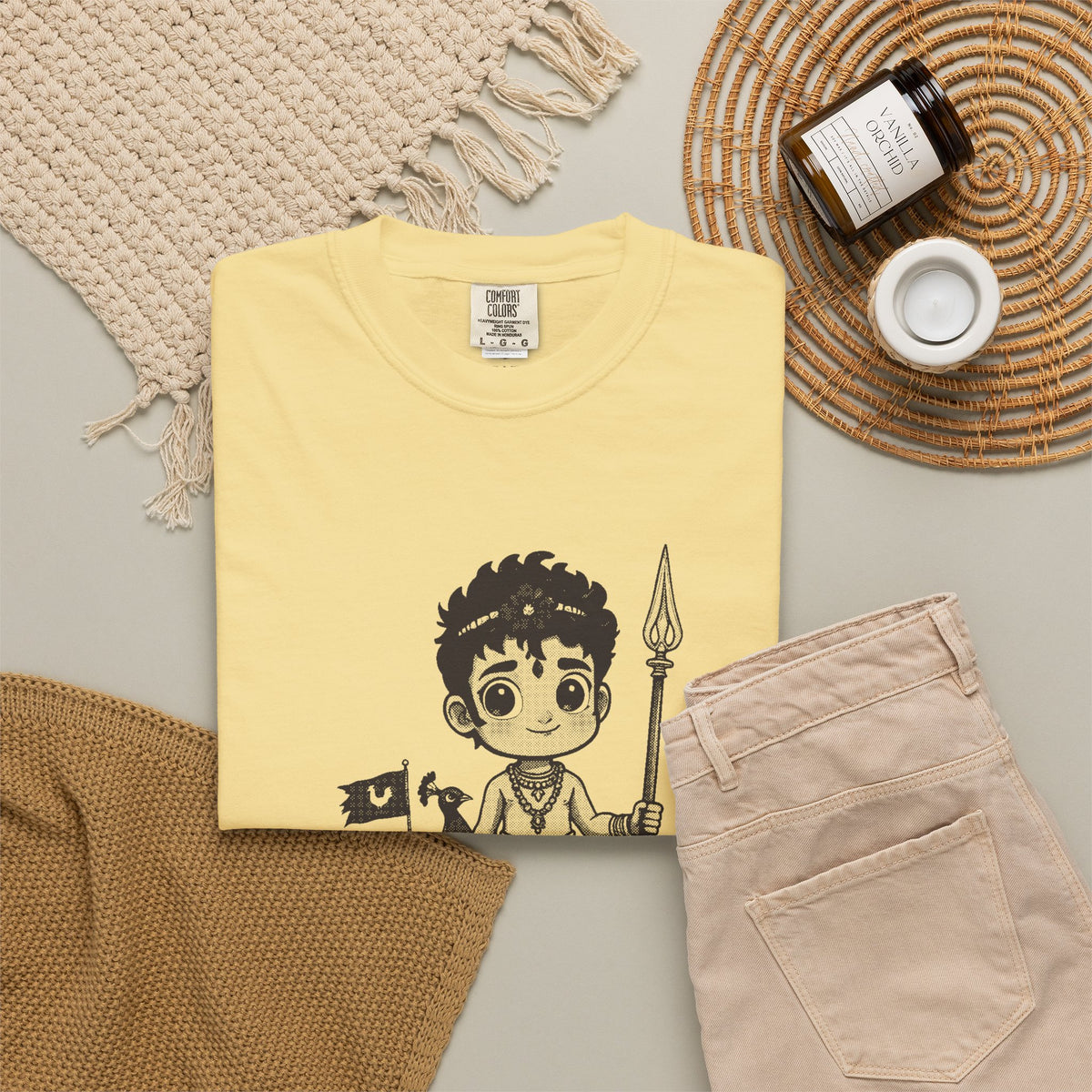 Murugan · “He taught his father.” — Garment-Dyed One-Ink Tee