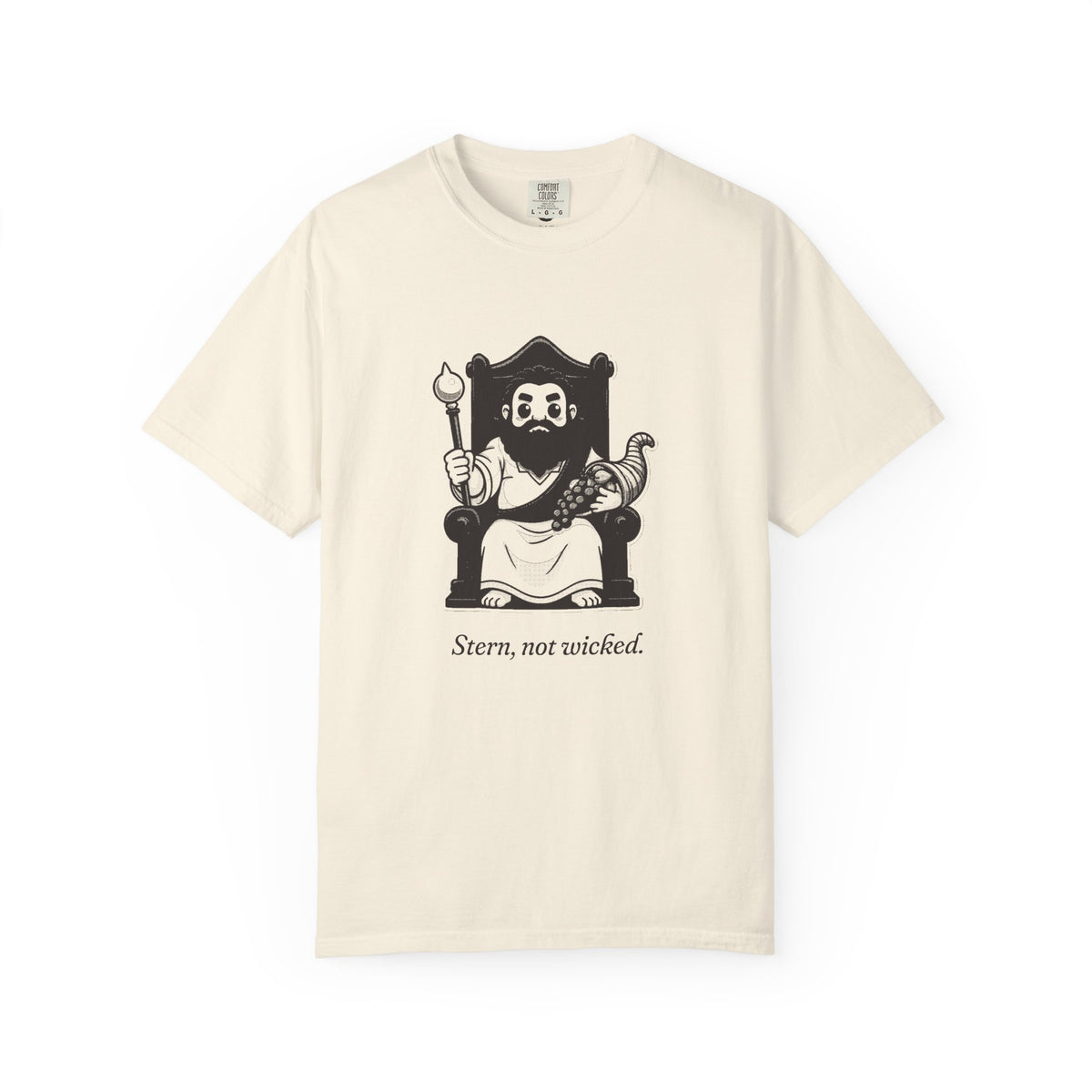 Hades · “Stern, not wicked.” — Garment-Dyed One-Ink Tee