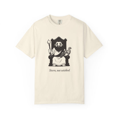 Hades · “Stern, not wicked.” — Garment-Dyed One-Ink Tee