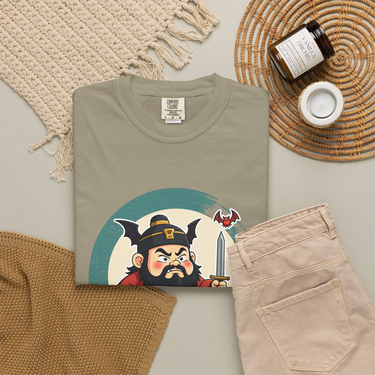 Zhong Kui: Bringer of the Five Blessings — Garment-Dyed T-Shirt