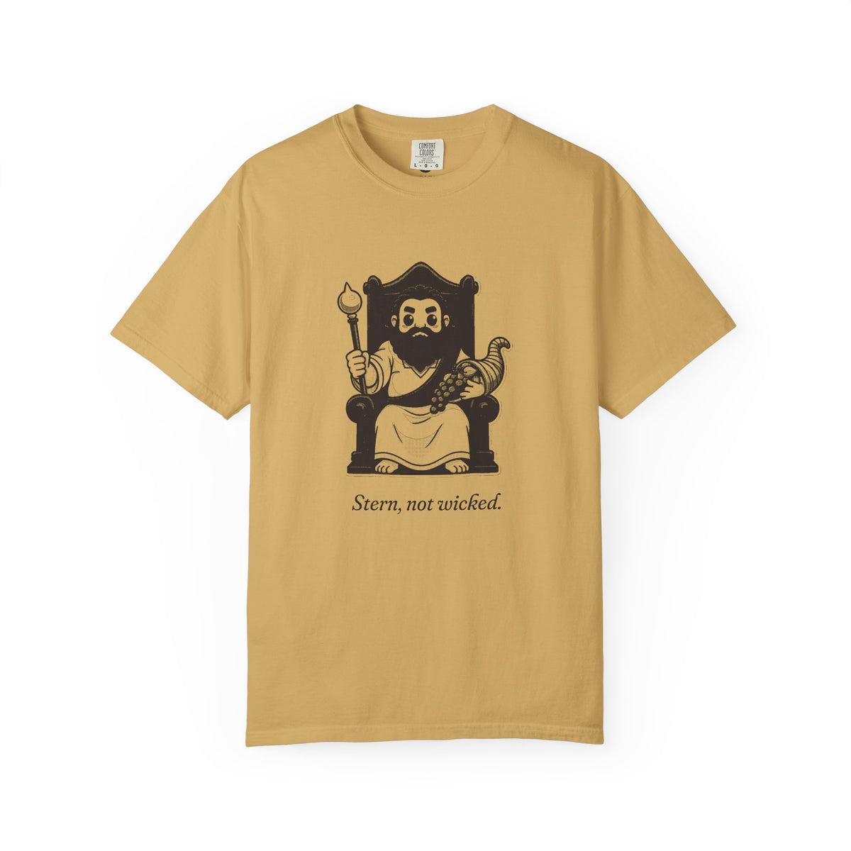 Hades · “Stern, not wicked.” — Garment-Dyed One-Ink Tee